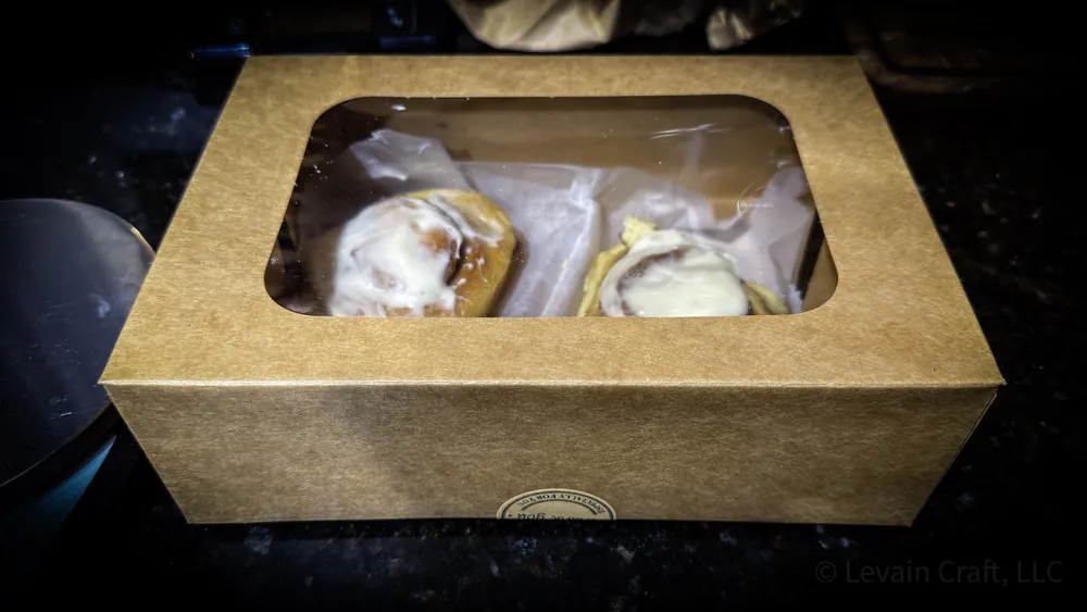 Rolls boxed and ready for the morning delivery